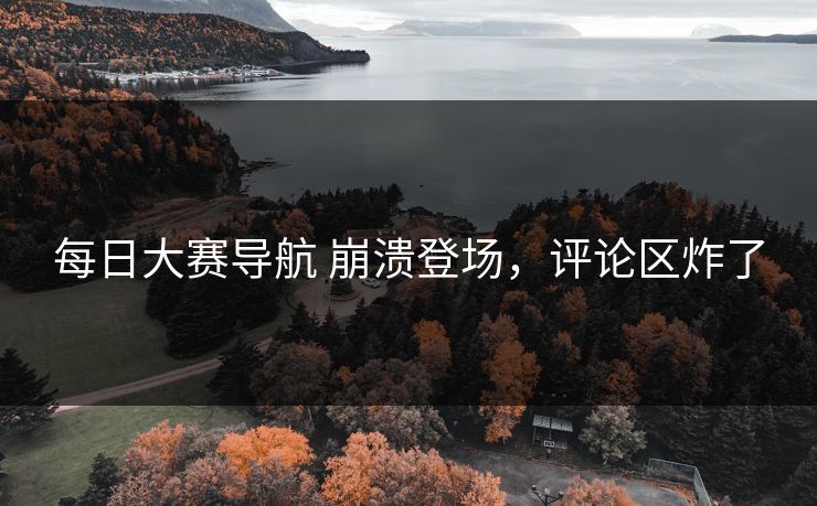 每日大赛导航 崩溃登场，评论区炸了