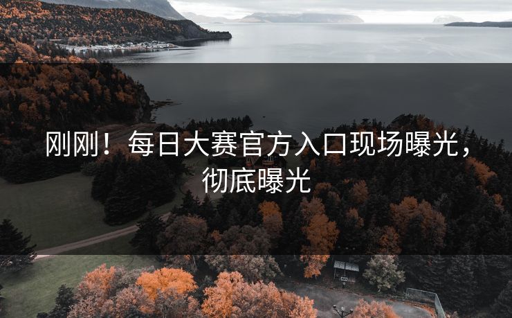 刚刚！每日大赛官方入口现场曝光，彻底曝光