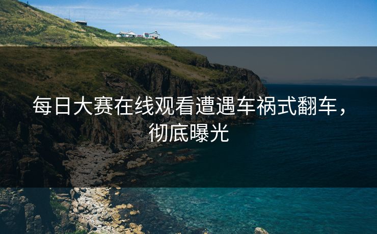 每日大赛在线观看遭遇车祸式翻车，彻底曝光