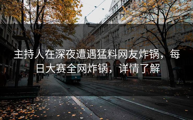 主持人在深夜遭遇猛料网友炸锅，每日大赛全网炸锅，详情了解